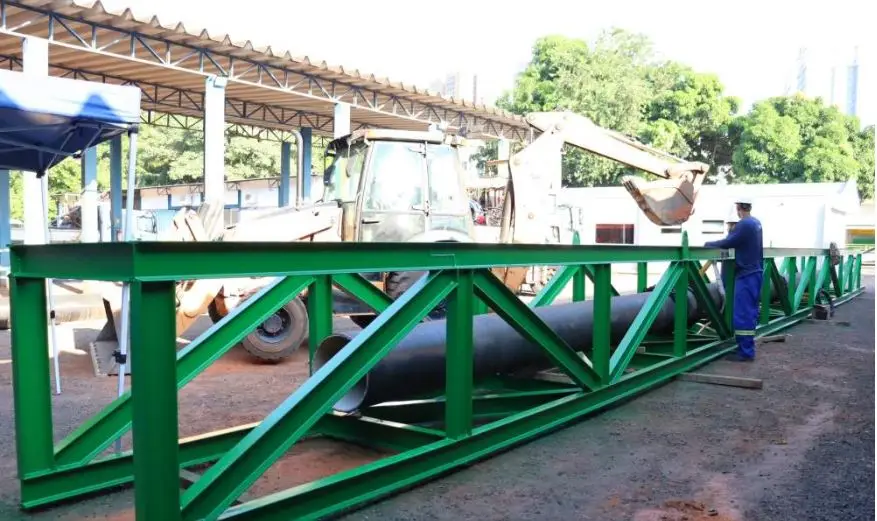 Samar planeja instalar amanhã novo suporte de adutora; Obra pode afetar abastecimento em alguns bairros estrutura da samar sobre a adutora