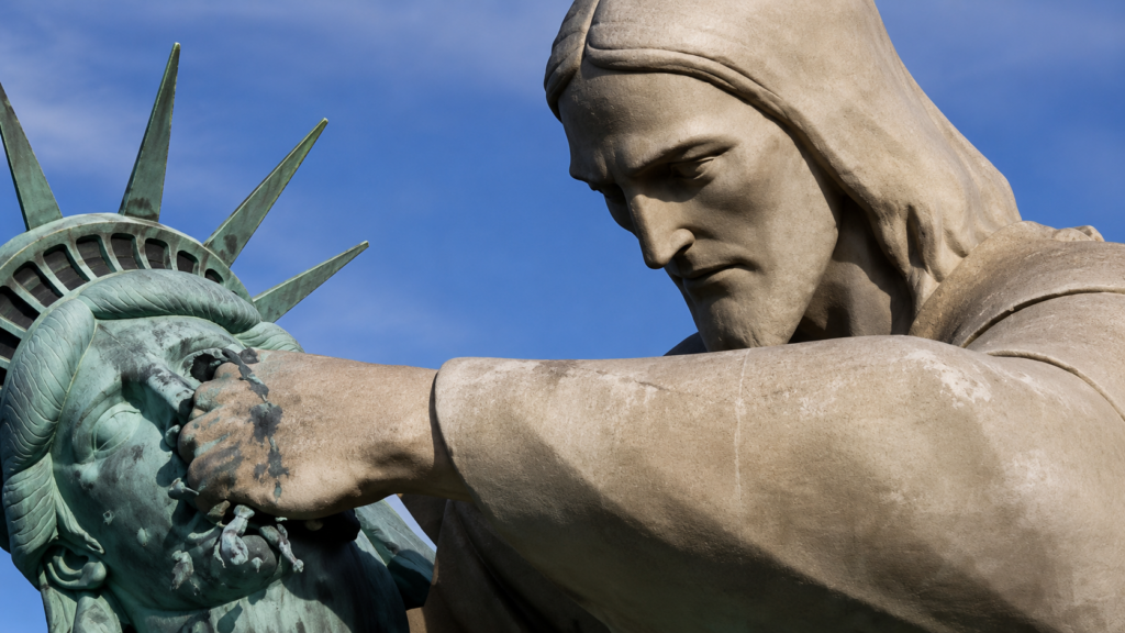 Cristo Redentor e Estátua da Liberdade lutam em propaganda de guerra do Irã. Veja quem ganha no vídeo. ChatGPT Image 2 06 2026 14 37 07