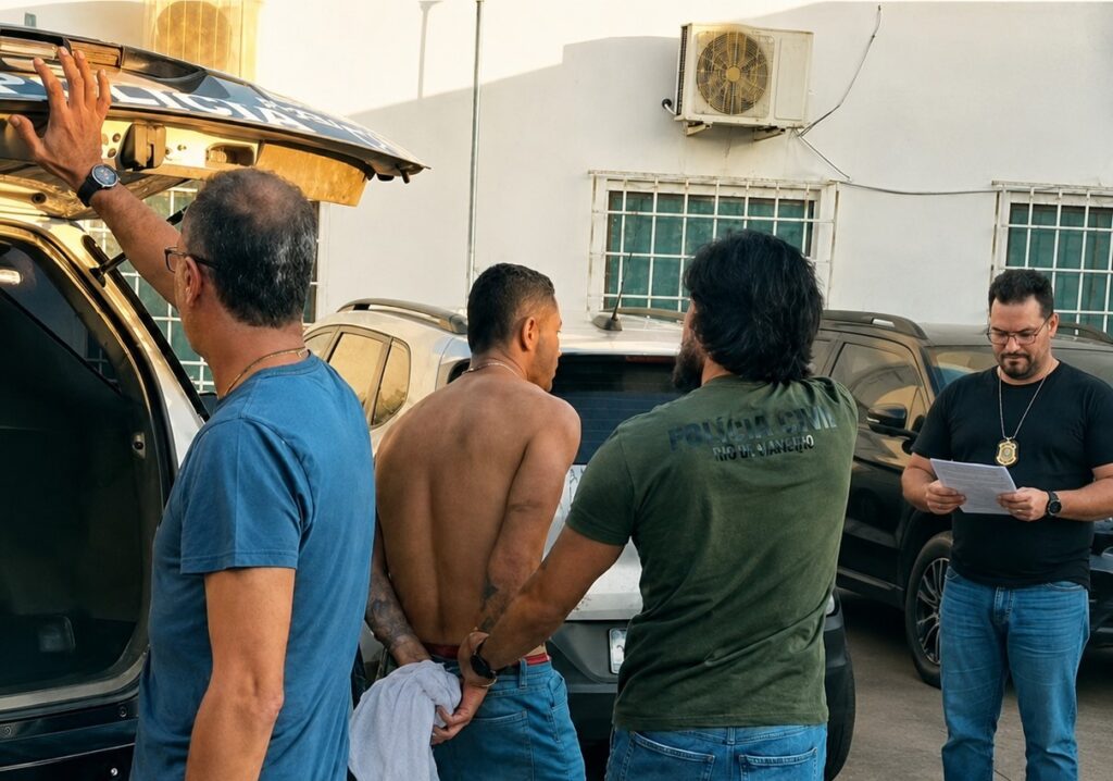 Polícia captura foragido pelo crime de latrocínio Policia captura foragido pelo crime de latrocinio 2