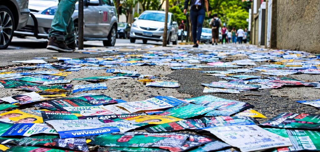mp de penapolis faz acao para desestimular derrame de santinhos no dia da eleicao