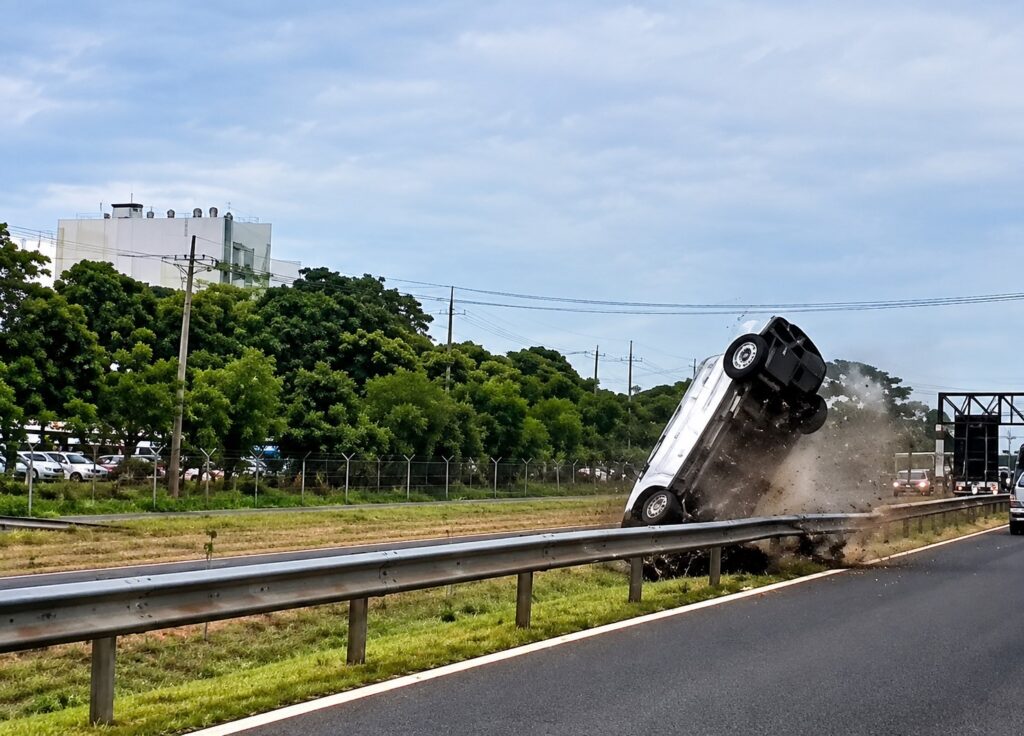 mulher gravida capota carro na marechal rondon em aracatuba